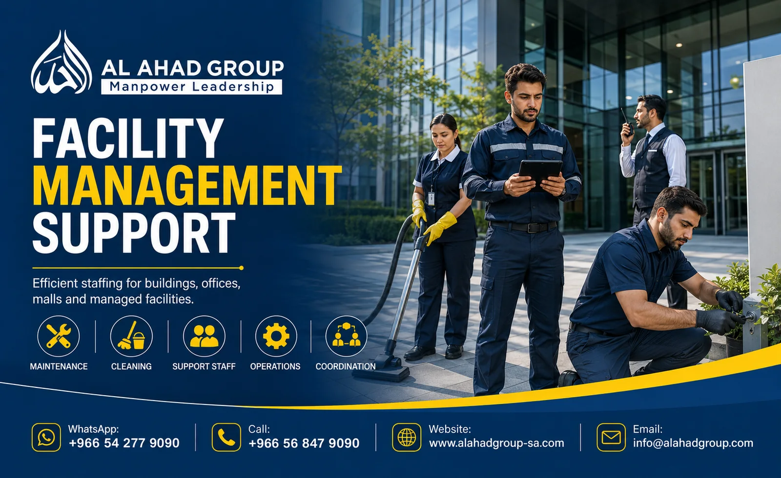AL AHAD GROUP facilities workforce support team supporting employers in Jazan, Saudi Arabia