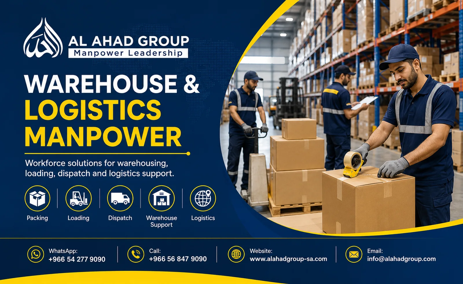 AL AHAD GROUP operations and logistics manpower team supporting employers in Jazan, Saudi Arabia